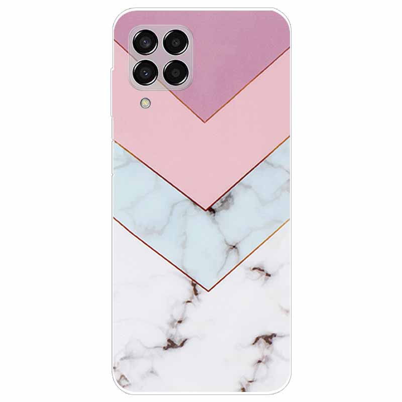 Hülle für Samsung M33 Hülle Marmor Weiches TPU Silikon Handyhüllen für Samsung Galaxy M53 5G Hülle Klarer Bumper M 33 53 Schutz