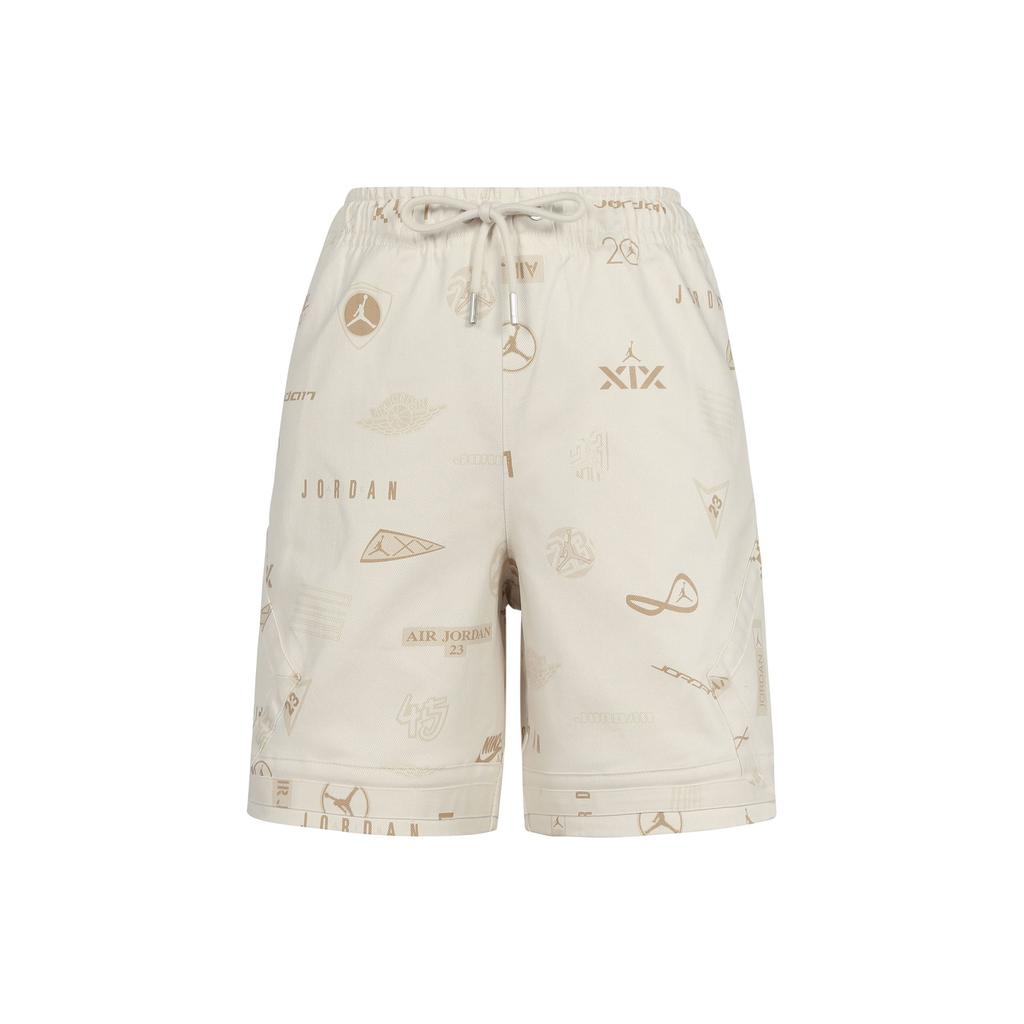 Jordan Flight Heritage All-Over Print Casual Shorts Men Bottoms Phantom White DX9725-030
