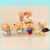Cute Baking Angel Heart Hugging Pajamas Butter Bear Model Desktop Ornament Set For Kids And Fans