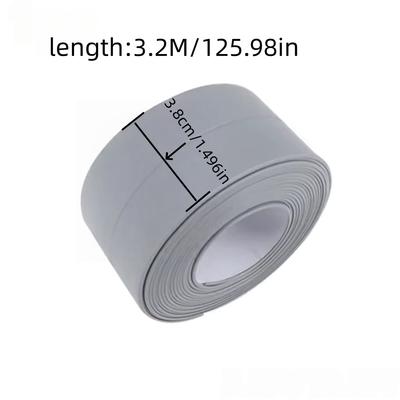 1 stuks 125,98 inch X 1,496 inch PVC Waterdichte Afdichtingstape voor Badkamermeubel, Douche, Badkuip en Toilet - Zelfklevende Muursticker