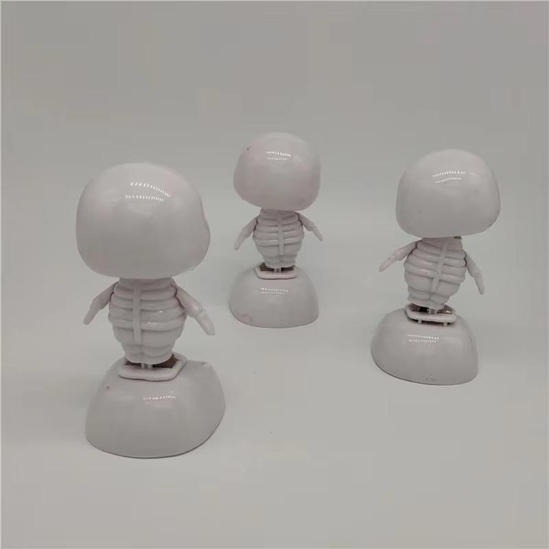 1PC Auto Trinket Accessories Fashionable Solar Power Swinging Skull Doll Creative Shaking Head Skeleton Car Decoration