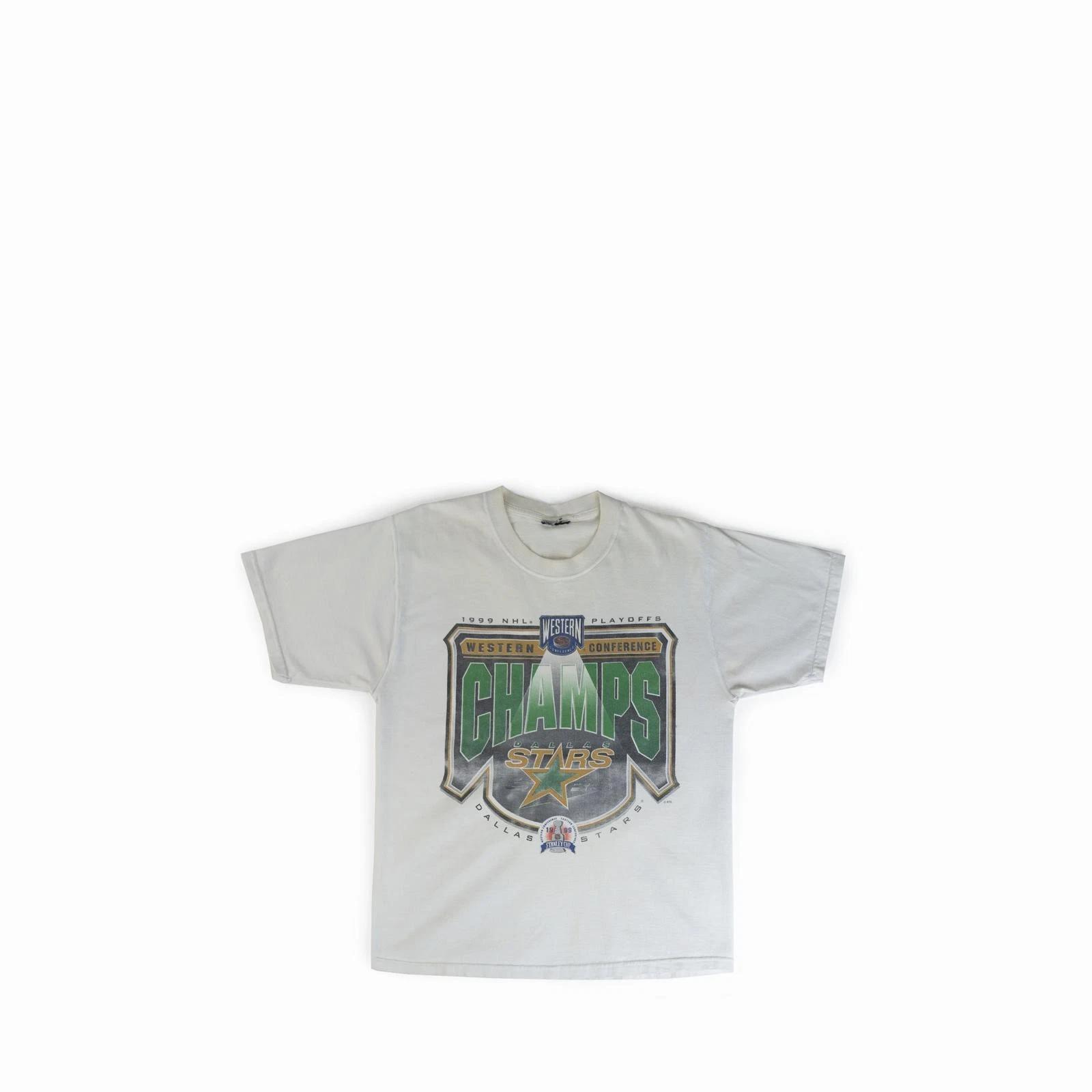 Vintage 1999 Dallas Stars Champion Faded Tee Shirt NHL Hockey Thrashed 90s 1990s S