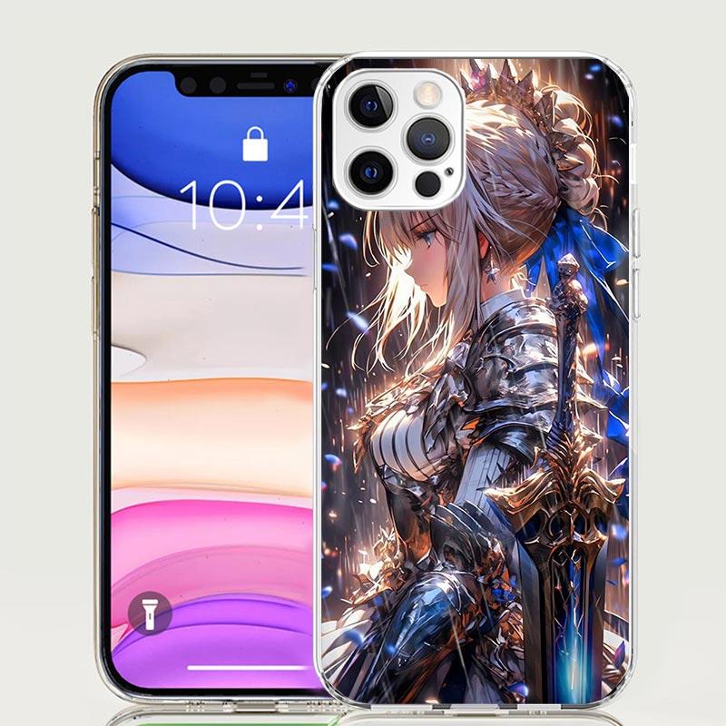Fate Zero Stay Night Saber Phone Case For iPhone 17 Air 16 15 Plus 11 14 Pro Max 13 Mini 12 7 8 + SE Pattern Art Customized Cove