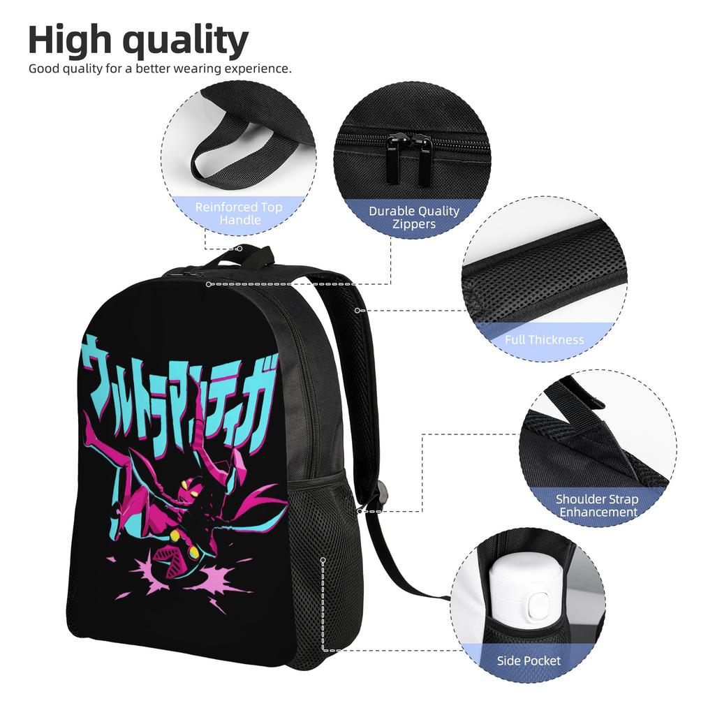 Ultramans Backpack  Women Polyester University Backpacks Soft Kawaii High School Bags Rucksack