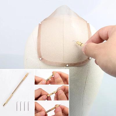 Ventilating Needle For Lace Wig Making Detachable Brass Handle Wig Making Repair Needles For Wig Making Hair Extention Tools