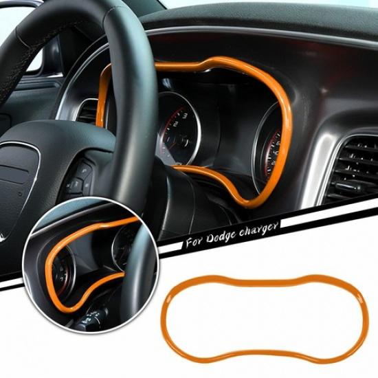 Dashboard trument Box Cover Trim Accessories For Dodge Charger 2015-22 Orange