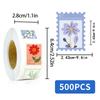 500PCS Flower Stamps Roll Sticker Harajuku Cartoon Y2k Fashion Scrapbook Graffiti Cafe DIY Scrapbooking Phone Gifts Decals