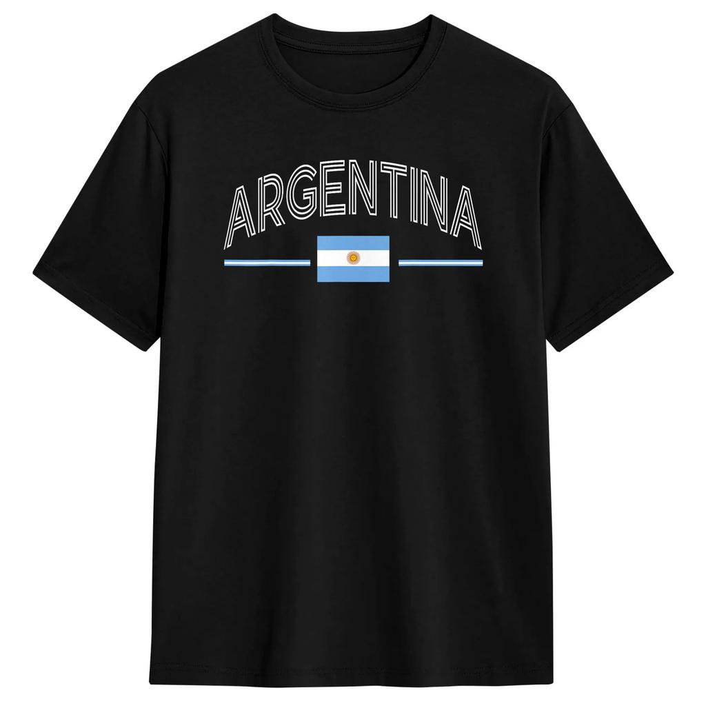 Argentina Flag Argentina Men's T Shirt Novelty Tee Shirt Short Sleeve Crewneck T-Shirts Pure Cotton New Arrival Clothes
