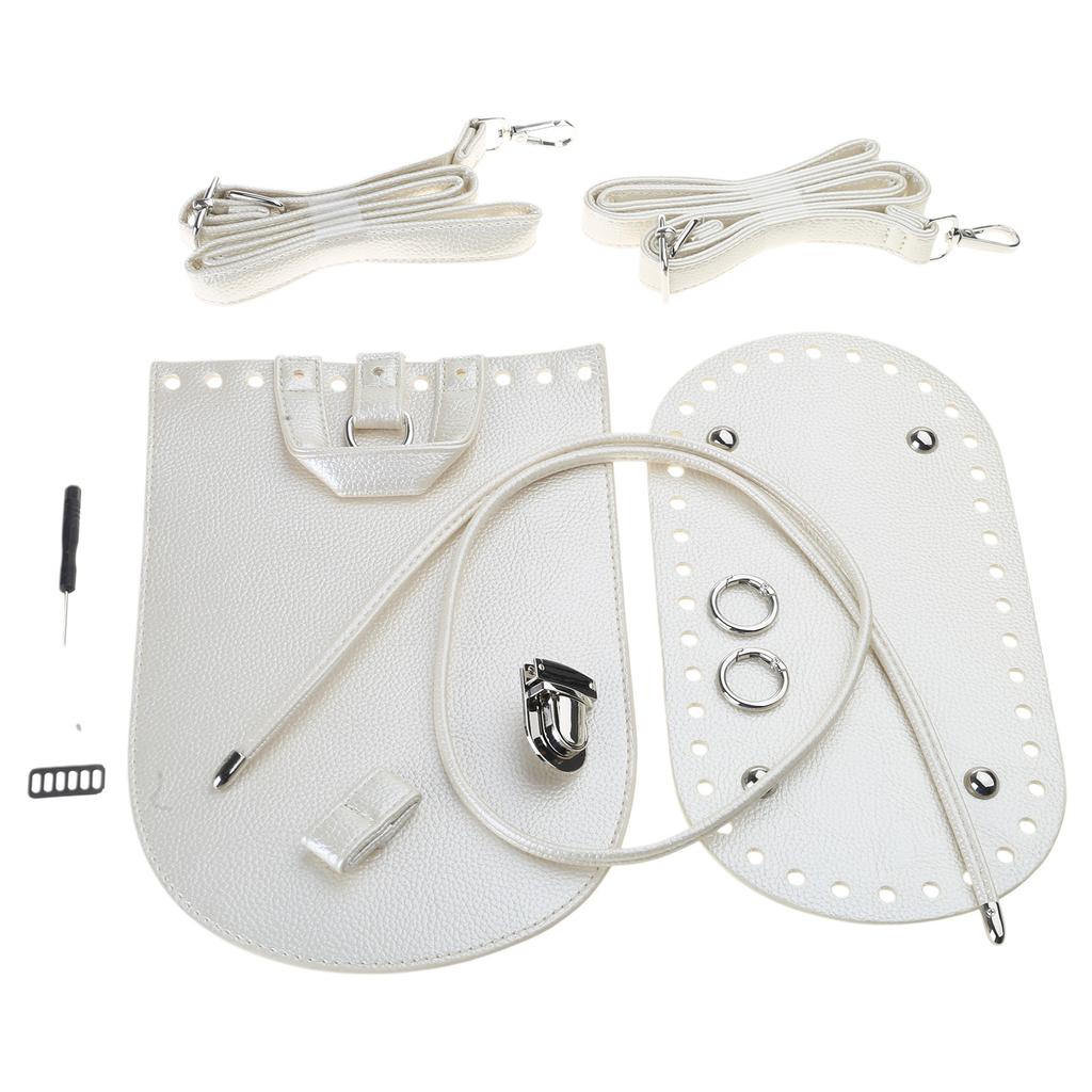 PU Leather Backpack Making Kits Handmade Bag Knitting Crochet Set with Bag Straps Bag Accessories for Bag Making