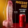 Dual Density Realistic Dildo 9.8" - Premium Liquid Silicone Soft Skin with Firm Core - 2.2" Thick Girthy Suction Cup Dong for Women & Men -