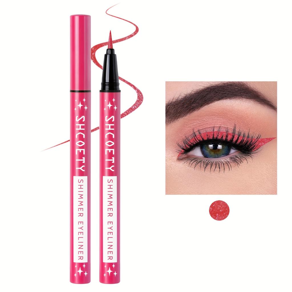 8 Color Single Pearlescent Fine Shimmer Eyeliner Pen, Eye Contour Pencil