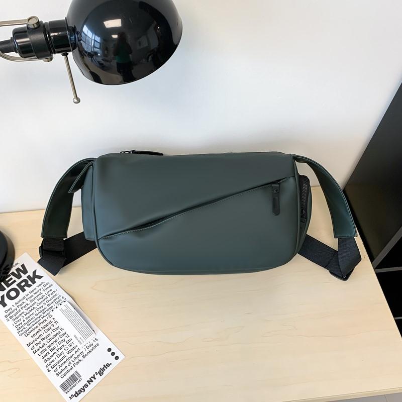 Crossbody Tasche für Damen und Herren mit verstellbarem Riemen und Reißverschlusstasche vorne Umhängetasche