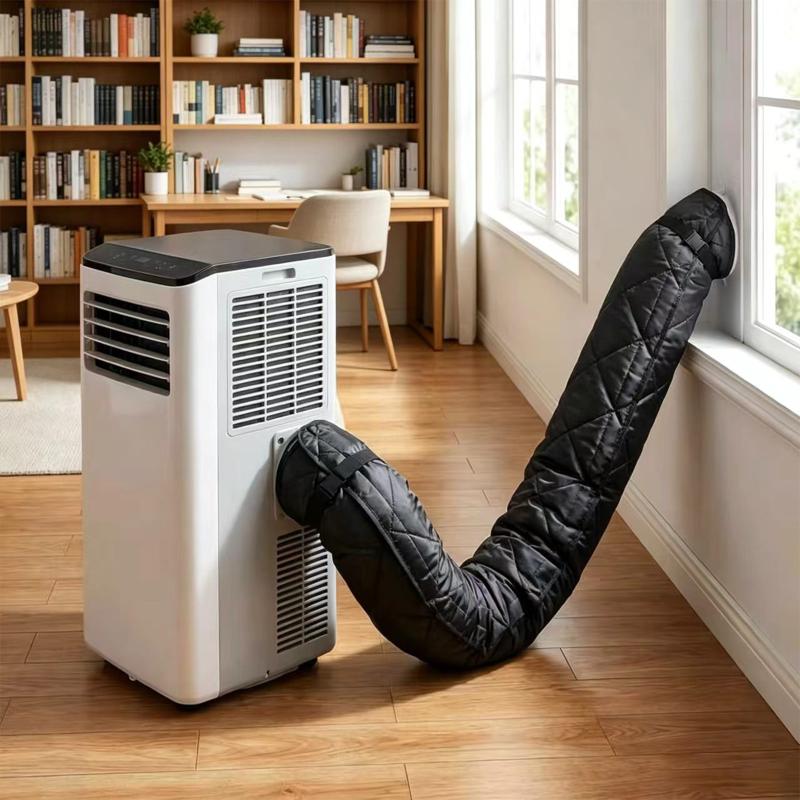 Copertura Tubo Aria Condizionata con 2 Cinghie a Fibbia 53*148CM Regolabile Portatile Isolamento Termico per Condizionatore d'Aria Domestico