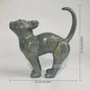 The new attractive bronze resin cat statue ornament is suitable for home tabletop, yard and garden decoration