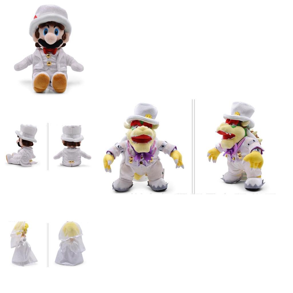 Super Mario Peach Princess Bowser Wedding Dress Plush Toy Cute And Perfect For Decoration