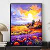 Oil Painting Style Diamond Art Set, 5D Landscape DIY Full Diamond Crystal Painting Cross Stitch Craft Decoration Home Wall Ornaments
