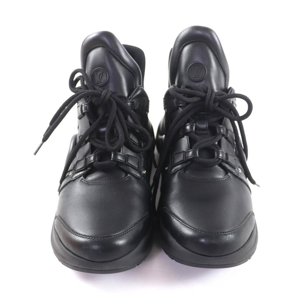 Ausgezeichnete LOUIS VUITTON Sneaker Arclight Linie schwarzes Leder Damen 41 Gebraucht