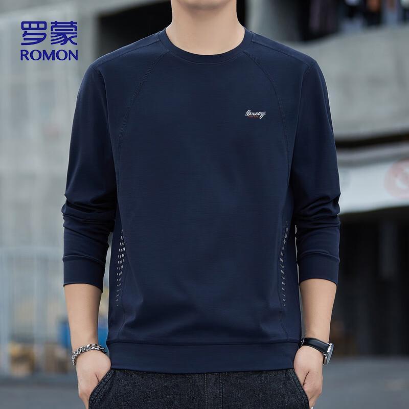 ROMON Men's Business Casual Long Sleeve Sweatshirt