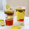 Disposable Plastic Lemon Tea Cup Set