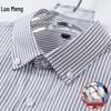 ROMON Men's Plaid Short-Sleeve Business Shirt
