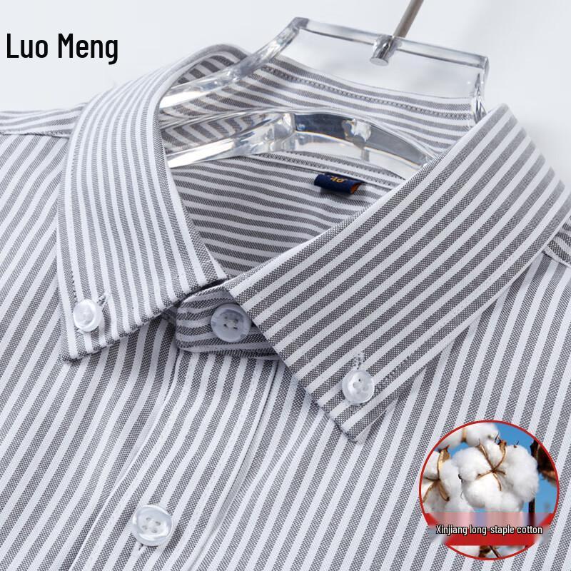 ROMON Men's Plaid Short-Sleeve Business Shirt
