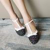 Spike Heel Women Pumps T-strap Round Toe Platform Shoes Female Buckle Strap Bowknot Party Pumps For Girlfriends