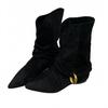 Niche Cat and Western Boots Women's Folding and Piling Boots Autumn and Winter New Fashion Temperament Versatile Short Boots
