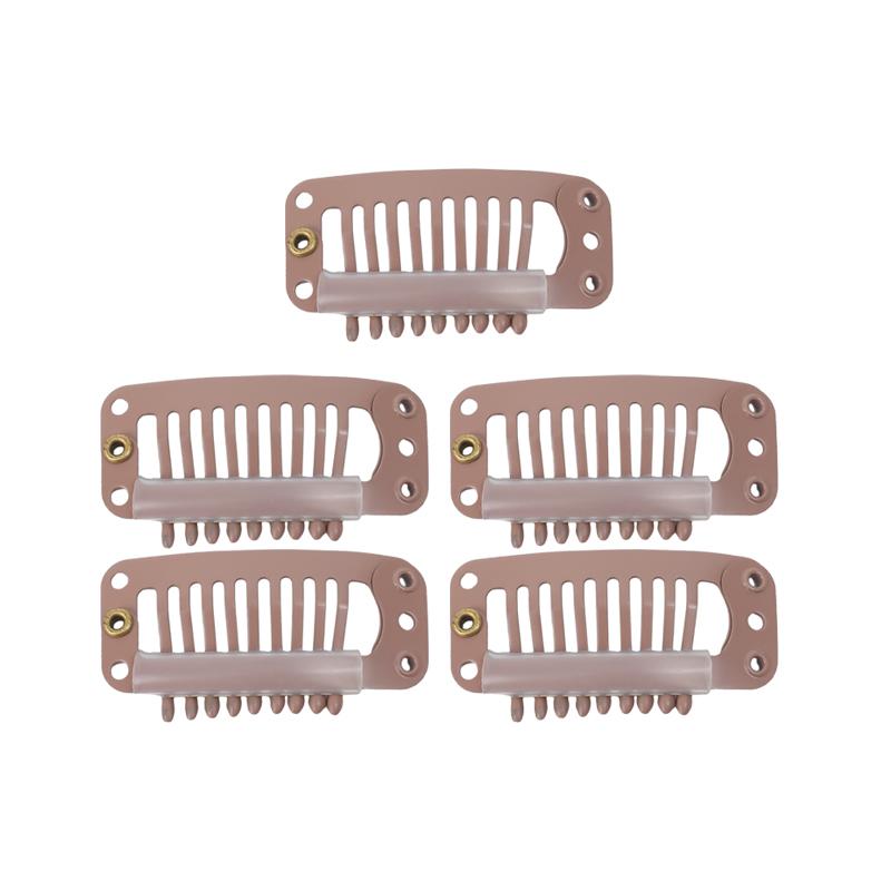 Wig Clips U-shape Metal Snap Claw Clip with Soft Rubber 9 Teeth Jewelry for Women Berets Caps Hair Pins DIY Accessories