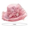 Fashion Hat Women Top Hat Elegant Organza Flower Wide Brim Sun Hat for Women Retro Style Party Banquet Accessory Foldable Beach