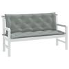 VidaXL Set of 2 Garden Bench Cushions, Balcony Pillows, Seat Cushions Patio Gardening Terrace Outdoor, Grey 4002608