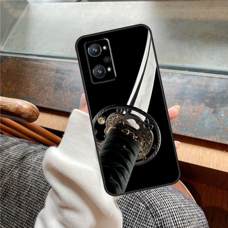 Japan Samurai Katana Case For Realme 15 Pro GT7 GT6 11 12 13 14 Pro Plus C55 C51 C53 C35 C33 C61 C65 C67 C71 C75