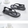 Fashion 2024 New Man Non-slip Flip Flops Hollow Out Slippers Thick Platform  Summer Outdoor House Couples Bathroom Soft Slippers Flats