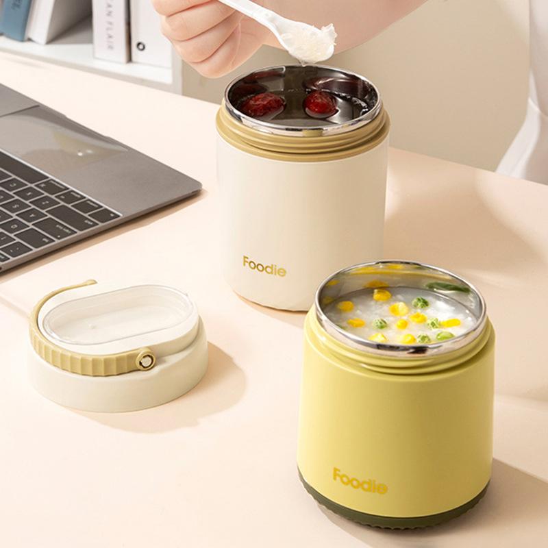 

Портативный термос из нержавеющей стали 304 с ручкой, термос для офисных работников и студентов, термос для рисового супа, ведро для обеда