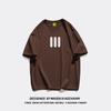 Pure Cotton American Trendy Brand Small Front Shoulder Short-sleeved T-shirt Women's Summer Design Sense Oversize Half-sleeved Large Size Top