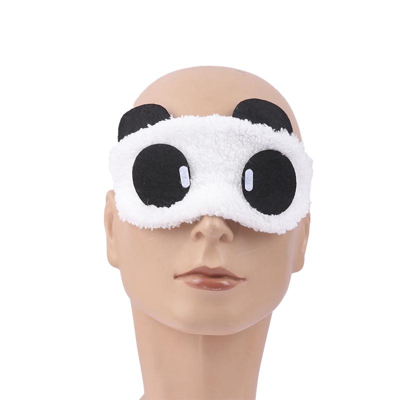 Roztomilý design Doplňky Plyšová panda obličej Oční maska na spaní Cestovní Měkká oční stínítko Přenosný kryt na spaní