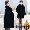 New Medium and Long Winter Imitation Mink Fleece Fur Coat Middle-aged Large Size Thickened Mother Padded Cotton-padded Coat