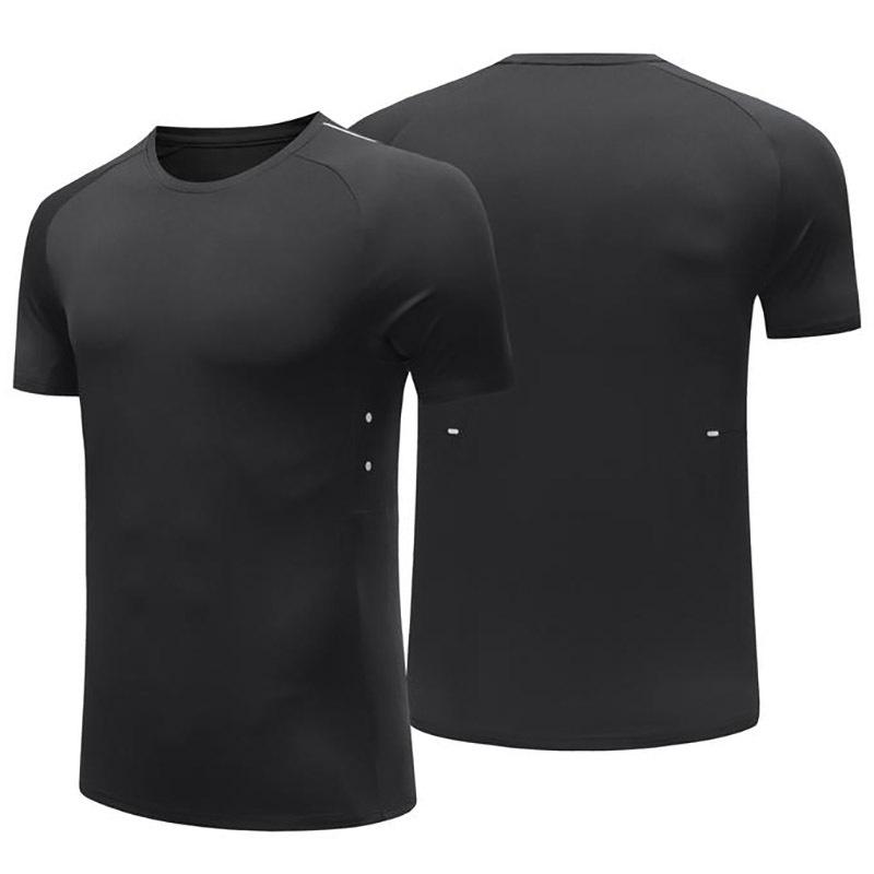 

Men s Short-Sleeved Summer Quick-Dry Stretch Solid-Colour Crew Neck Fashionable Casual Running Training T-Shirt 3XL