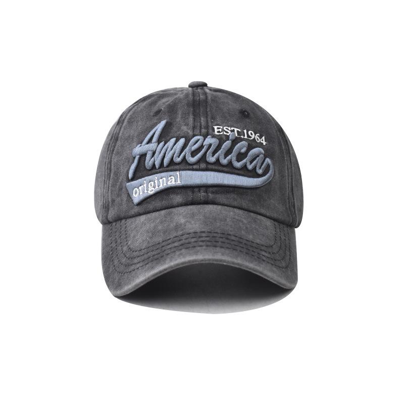 Cotton flag baseball cap washed America embroidered baseball cap foreign trade Europe and the United States independence day cap