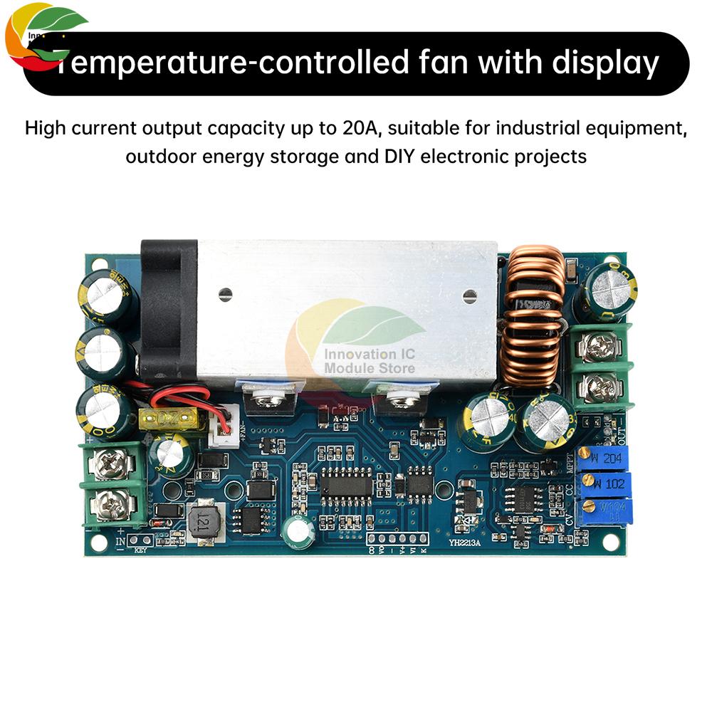 DC 10-75V 20A Adjustable Buck Module MPPT Solar Charging Constant Voltage Constant Current Charging Module With Display