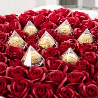 10 pezzi Mini scatola di cioccolatini trasparente Porta caramelle al tartufo in plastica Confezione regalo per San Valentino Forniture per decorazioni per feste di nozze