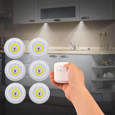 COB מתחת לארון LED שלט אלחוטי עמעום ארון בגדים מנורת לילה בית מטבח חדר שינה מנורות ליד המיטה