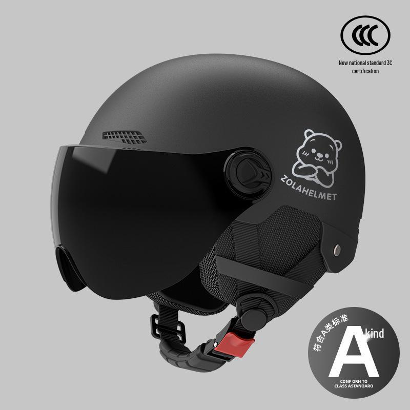 Women's Lightweight Electric Bicycle Helmet with Ear Protection, Ventilation, and Sunscreen Features for Winter Warmth