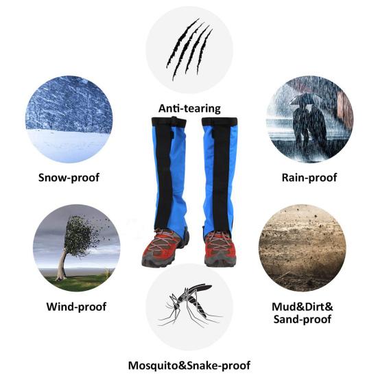1 Par Utendørs Ben Gamasjer Justerbar Vanntett Menn Kvinner Vandring Klatring Snø Ski Jakt Snake Guard Snøstøvel Sko Gaiter Leg Protector Cover