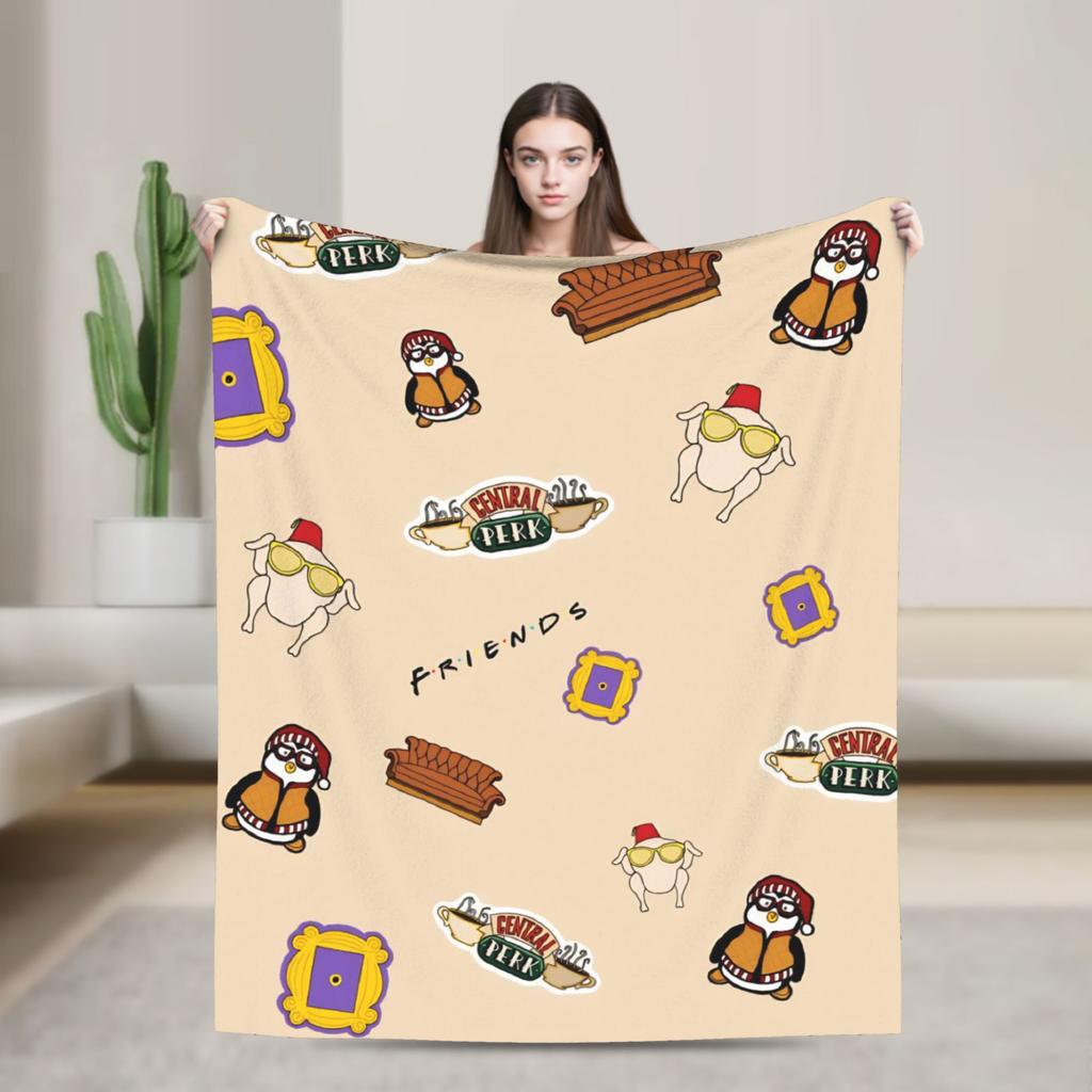 Smiling Friend Games Blanket Quality Warm Soft  Throw Blanket Spring Travel Office Home Decor Novelty Bedspread