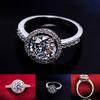 Faux Silver Cubic Zirconia Wedding Engagement Ring Size 6-10
