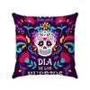 Creative colorful skull-shaped letters Digital printing short plush pillow covers for car sofa office cushion cover home goods