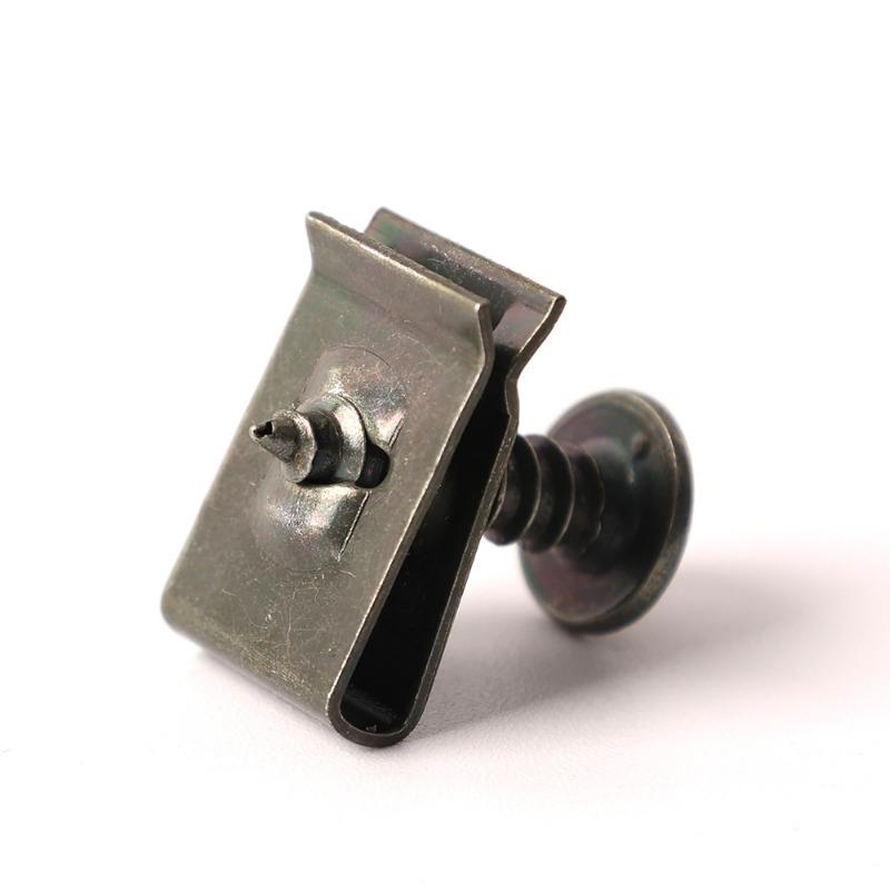 40/20pcs Car Self-tapping Screw Fastener Army Green Metal U-Type Clip Self-tapping Screw Set Mudguard Bumper Modification Clips