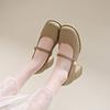 Mary Jane women's shoes new spring and autumn fashion versatile medium thick heel single shoes gentle with skirt high heels