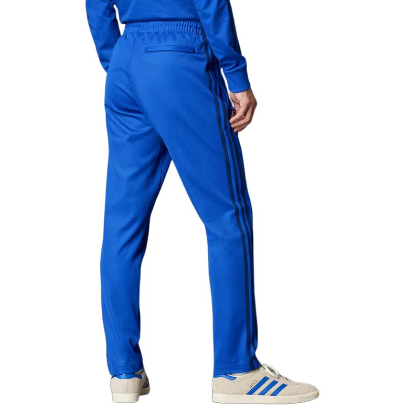 Adidas Originals Logo Print Vintage Sport Spliced Elastic Mid-Waist Straight Leg Knit Joggers Men Joggers Blue IV7538