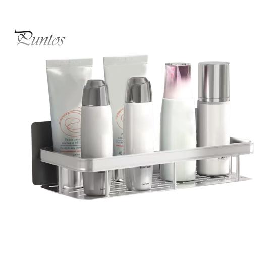 

Алюминиевые полки для ванной комнаты с модернизированным металлическим каркасом, переднее ограждение, алюминиевая многоцелевая стойка для хранения вещей в ванной комнате